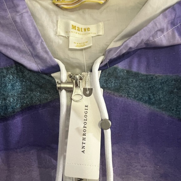 Anthropologie Maeve striped windbreaker jacket Sz M - Picture 11 of 11